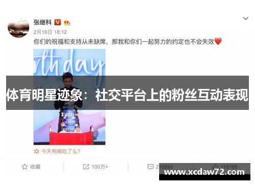 体育明星迹象：社交平台上的粉丝互动表现